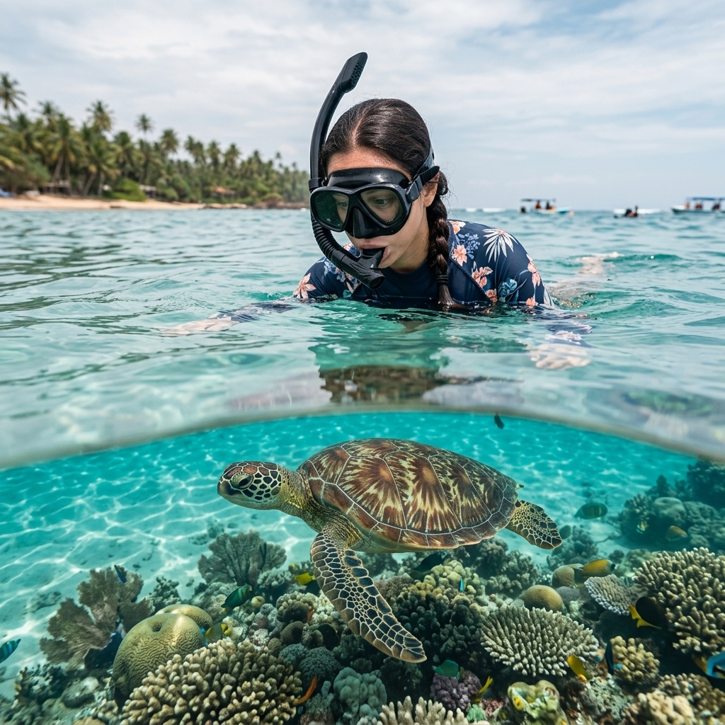 Snorkeling on Mirissa Beach